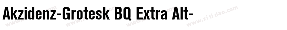 Akzidenz-Grotesk BQ Extra Alt字体转换
